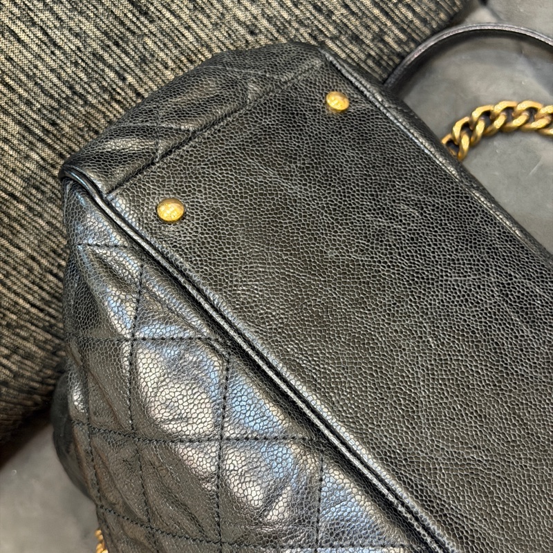 🈶保卡❤️ 香奈兒 #黑金 #荔枝皮 #托特包 #孟買系列-12