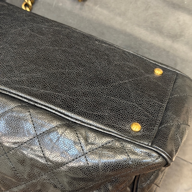 🈶保卡❤️ 香奈兒 #黑金 #荔枝皮 #托特包 #孟買系列-13