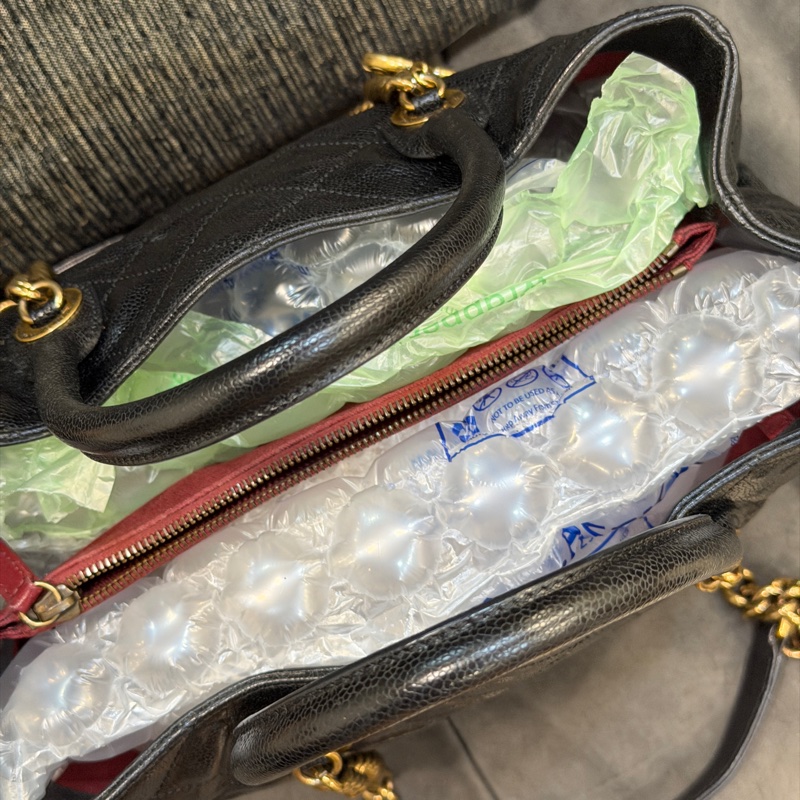 🈶保卡❤️ 香奈兒 #黑金 #荔枝皮 #托特包 #孟買系列-14