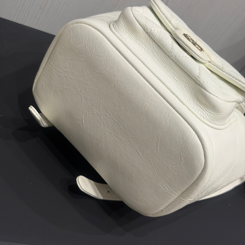 大全配🈶台灣購證❤️ 香奈兒 #白金 #duma #油蠟牛皮 #雙肩包 小號-15