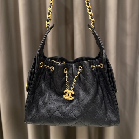 （99新美包）Chanel香奈兒 25bag 小號黑金