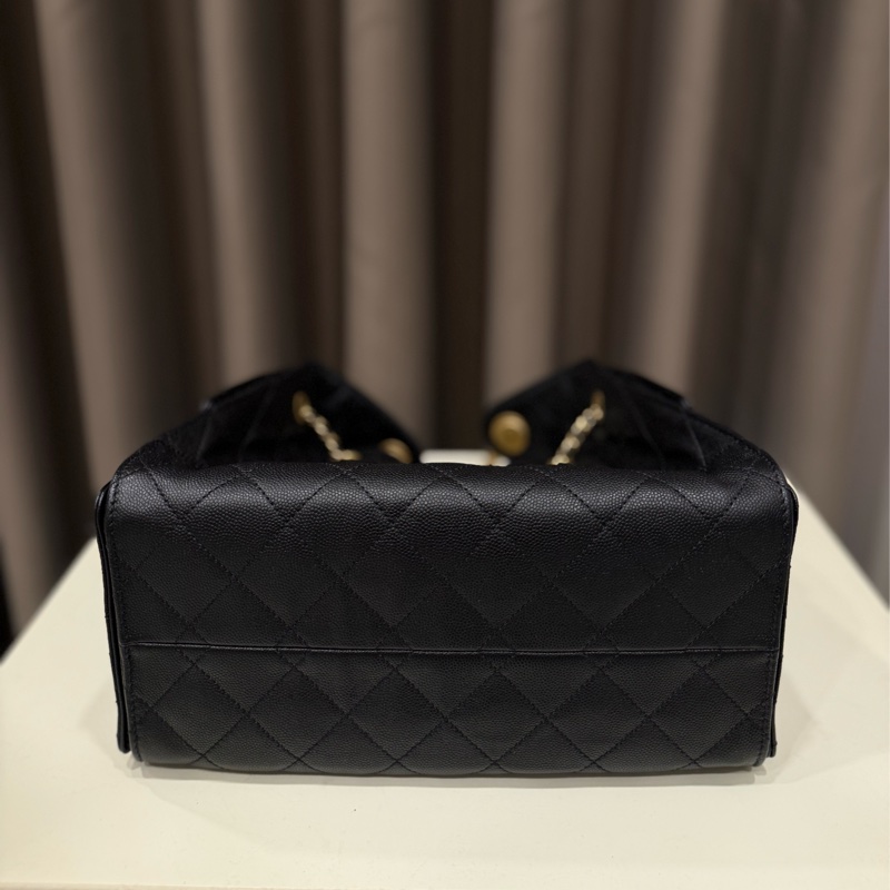 （99新美包）Chanel香奈兒 25bag 小號黑金-5