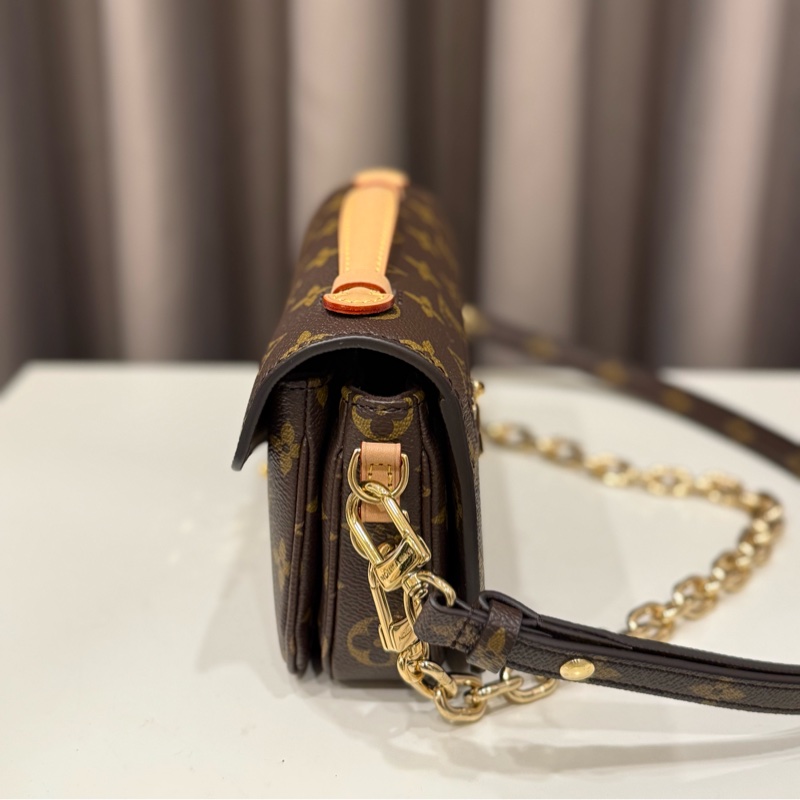 （極新甜價）Louis vuitton路易威登LV 老花鏈條小郵差包-3