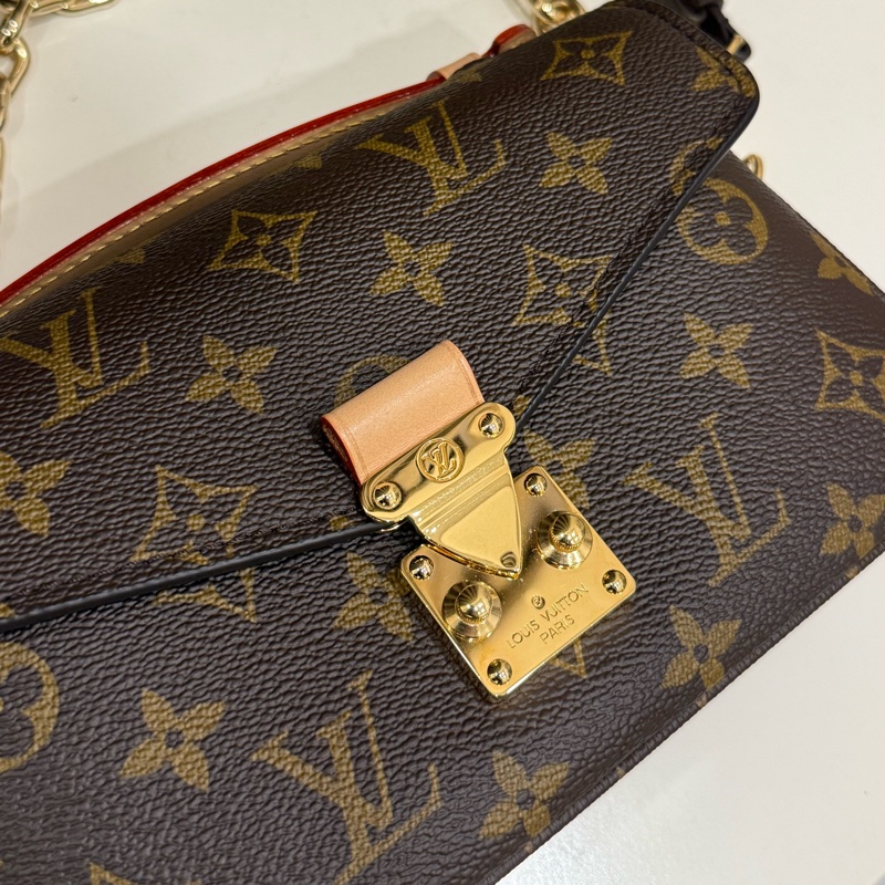 （極新甜價）Louis vuitton路易威登LV 老花鏈條小郵差包-8