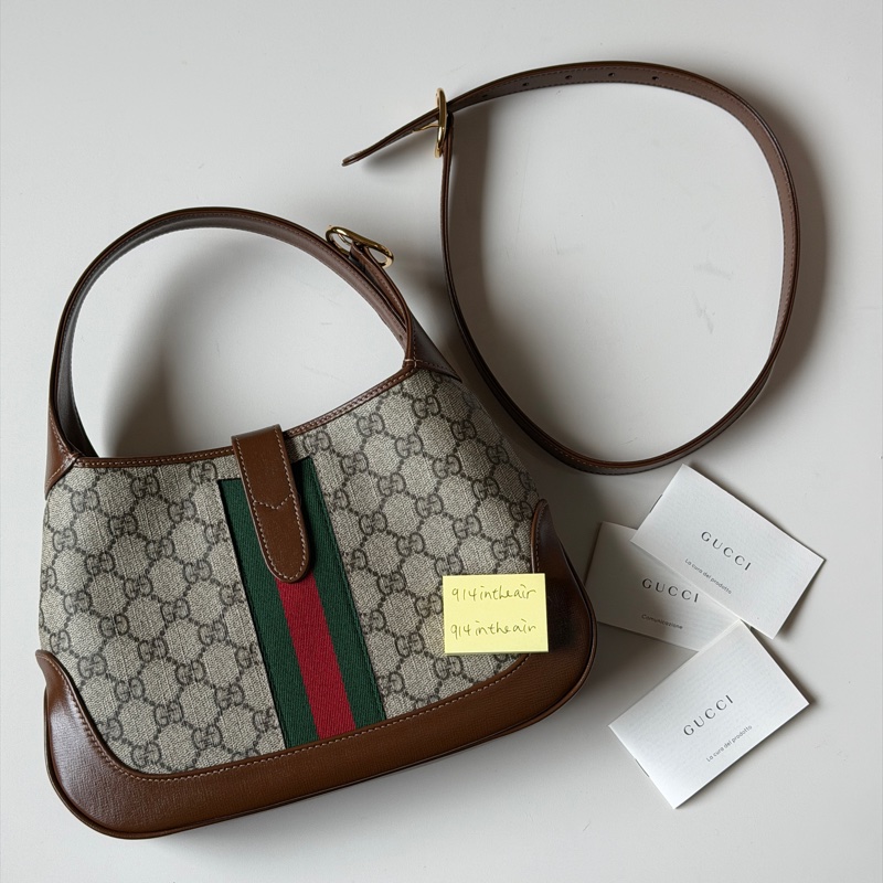914intheair『全新閒置』IU李知恩同款Gucci Jackie 1961 賈姬包small小號老花-6
