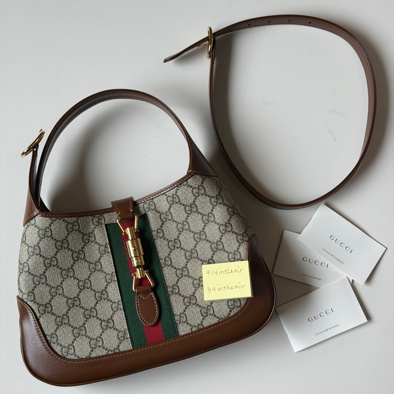 914intheair『全新閒置』IU李知恩同款Gucci Jackie 1961 賈姬包small小號老花-7