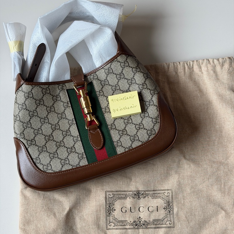 914intheair『全新閒置』IU李知恩同款Gucci Jackie 1961 賈姬包small小號老花-8