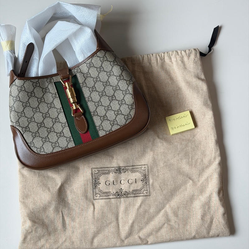 914intheair『全新閒置』IU李知恩同款Gucci Jackie 1961 賈姬包small小號老花-9