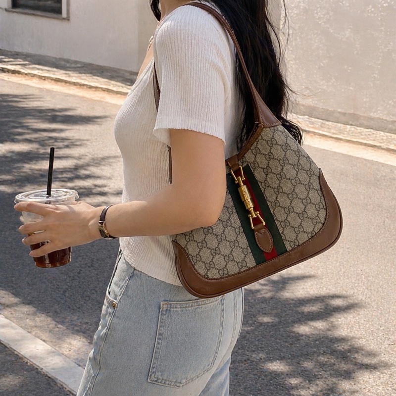 914intheair『全新閒置』IU李知恩同款Gucci Jackie 1961 賈姬包small小號老花-2