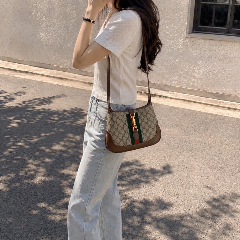 914intheair『全新閒置』IU李知恩同款Gucci Jackie 1961 賈姬包small小號老花-5