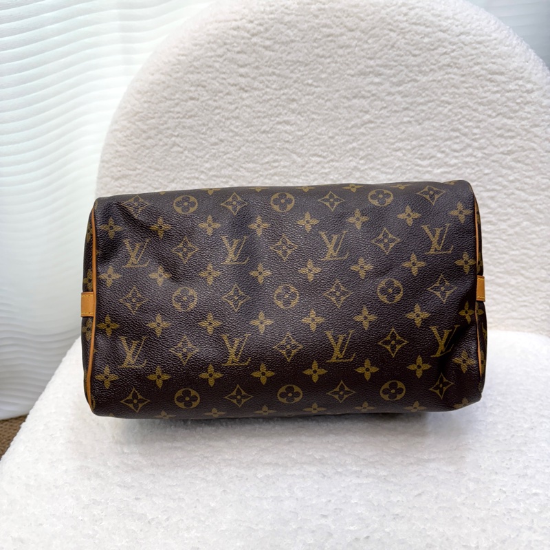 路易威登LV Speedy Bandoulière 30 原花背帶款手提斜背波士頓包 M41112-7