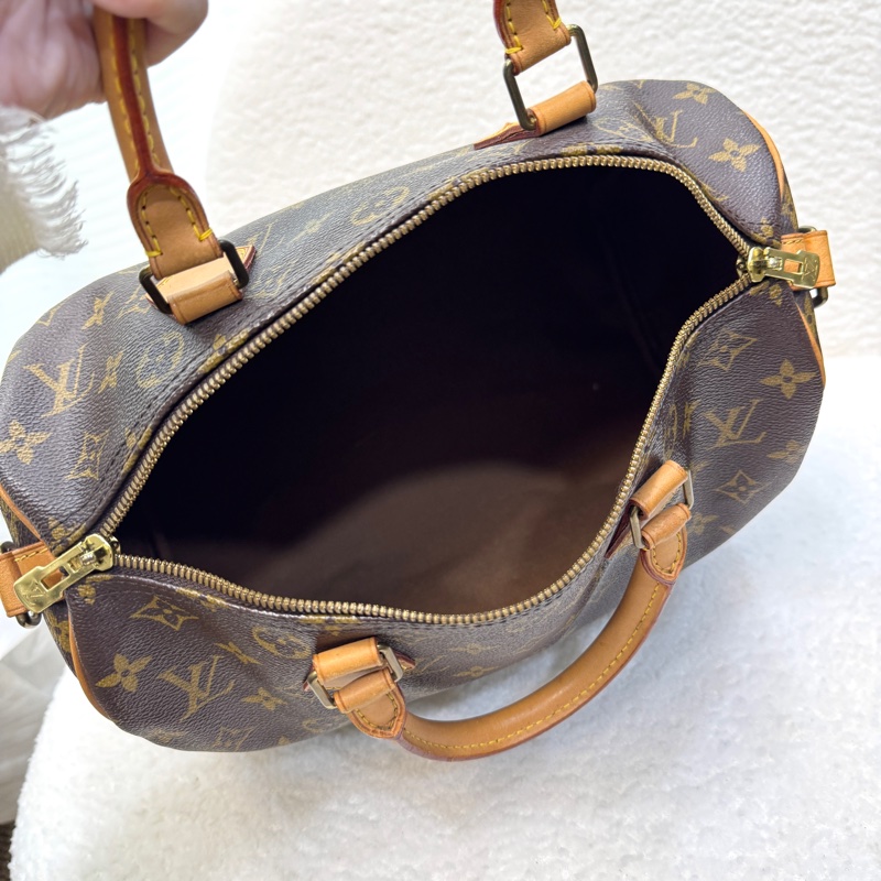 路易威登LV Speedy Bandoulière 30 原花背帶款手提斜背波士頓包 M41112-10