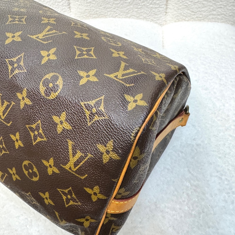 路易威登LV Speedy Bandoulière 30 原花背帶款手提斜背波士頓包 M41112-11
