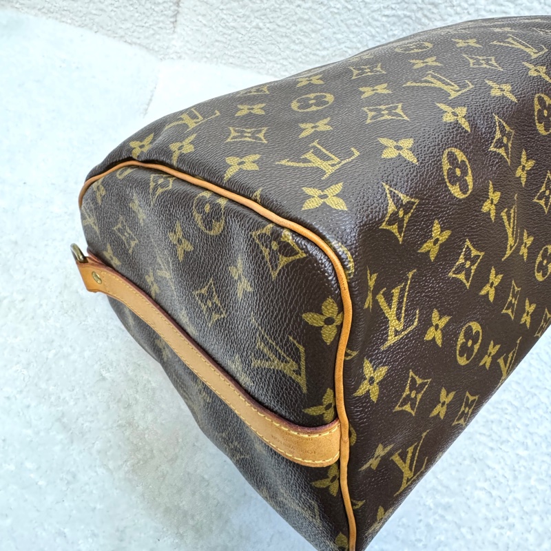 路易威登LV Speedy Bandoulière 30 原花背帶款手提斜背波士頓包 M41112-12