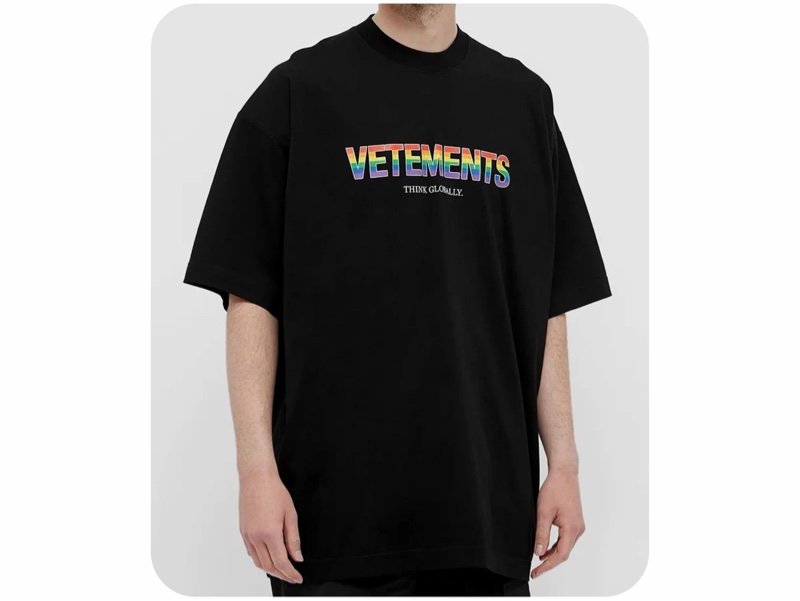 Vetements Rainbow Logo Oversized Tee 男裝短袖T恤-4