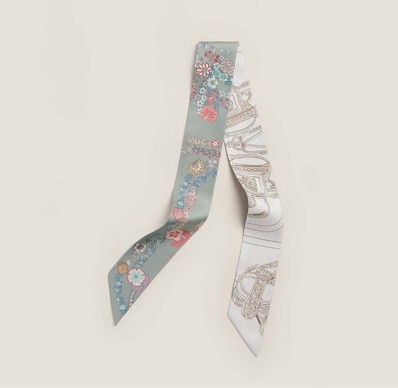 全新 愛馬仕 Hermes 2025年最美的 Twilly絲巾 華麗的繮轡花卉版-0