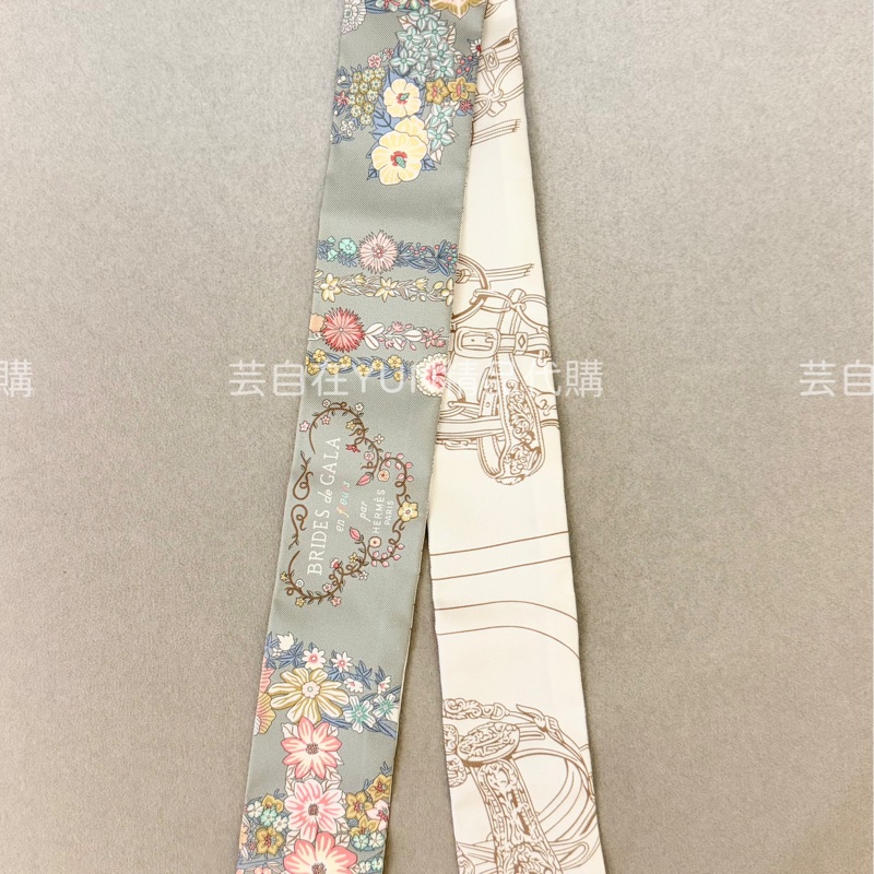 全新 愛馬仕 Hermes 2025年最美的 Twilly絲巾 華麗的繮轡花卉版-3