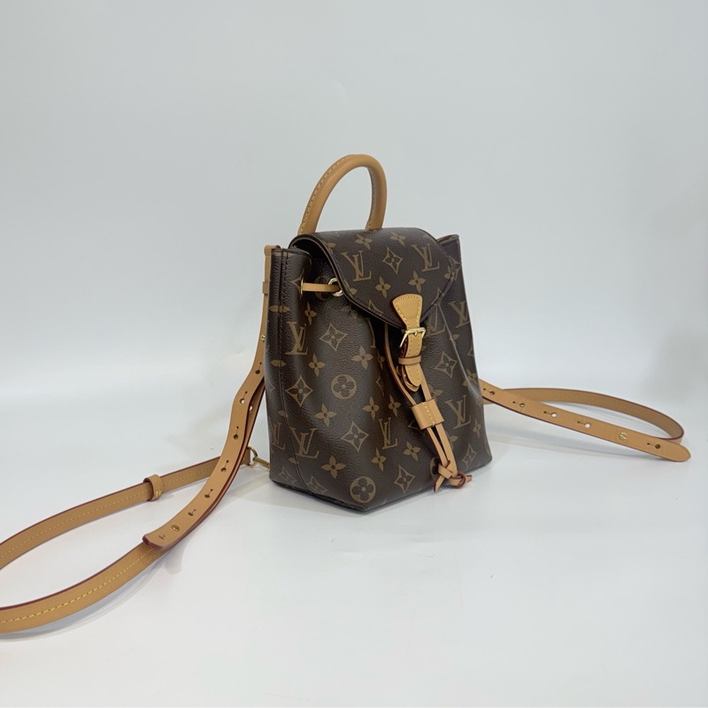 絕版晶片路易威登LV Montsouris BB 原花束口磁吸後背包 M45502-12