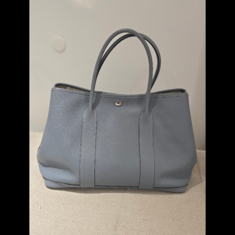 經典愛馬仕入坑首選 ✨ Hermes 愛馬仕 Garden Party 36 氣質灰藍 霧霾藍 手提包 肩背包 gp36-5