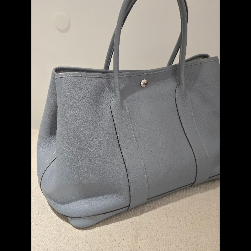 經典愛馬仕入坑首選 ✨ Hermes 愛馬仕 Garden Party 36 氣質灰藍 霧霾藍 手提包 肩背包 gp36-8