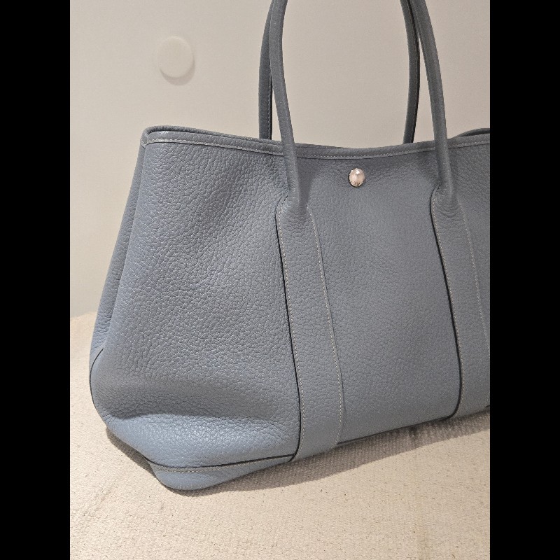 經典愛馬仕入坑首選 ✨ Hermes 愛馬仕 Garden Party 36 氣質灰藍 霧霾藍 手提包 肩背包 gp36-10