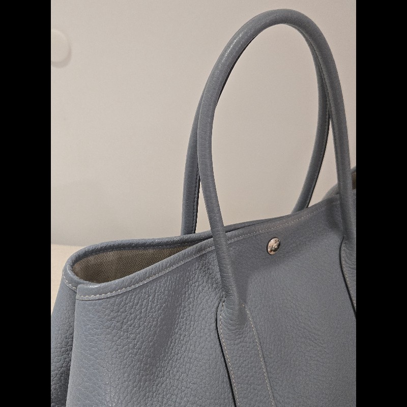 經典愛馬仕入坑首選 ✨ Hermes 愛馬仕 Garden Party 36 氣質灰藍 霧霾藍 手提包 肩背包 gp36-11