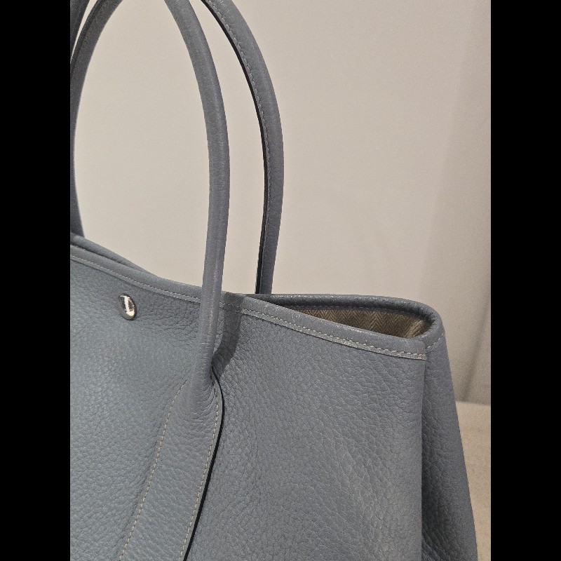 經典愛馬仕入坑首選 ✨ Hermes 愛馬仕 Garden Party 36 氣質灰藍 霧霾藍 手提包 肩背包 gp36-14