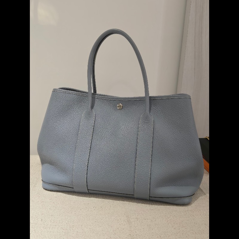 經典愛馬仕入坑首選 ✨ Hermes 愛馬仕 Garden Party 36 氣質灰藍 霧霾藍 手提包 肩背包 gp36-23