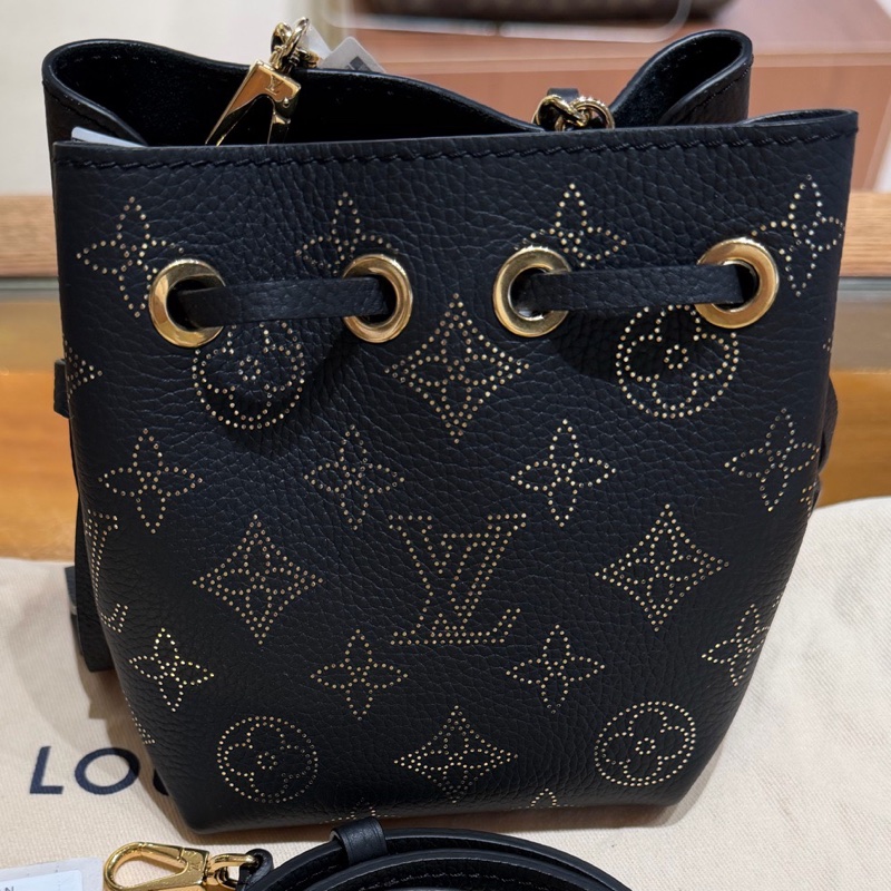 Louis Vuitton 路易威登 月光女神 黑金小水桶 附件：塵袋 肩帶-0