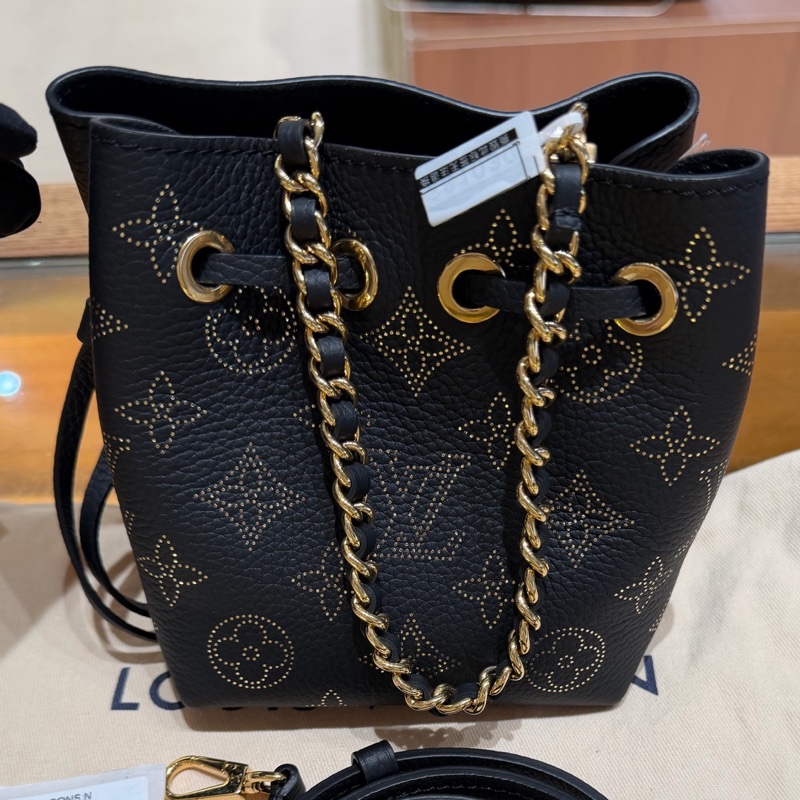 Louis Vuitton 路易威登 月光女神 黑金小水桶 附件：塵袋 肩帶-1