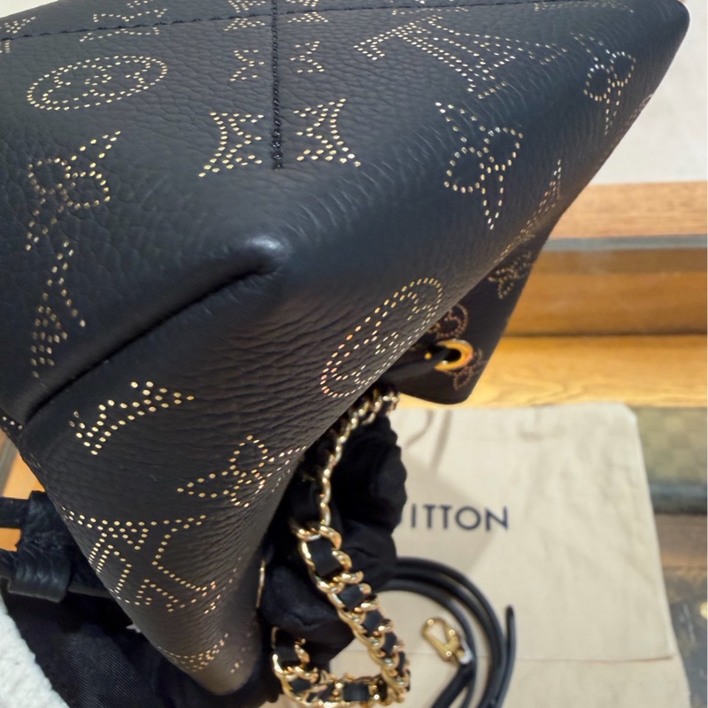 Louis Vuitton 路易威登 月光女神 黑金小水桶 附件：塵袋 肩帶-8