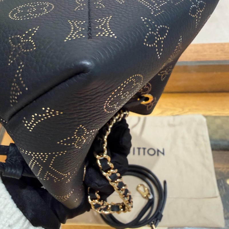Louis Vuitton 路易威登 月光女神 黑金小水桶 附件：塵袋 肩帶-9