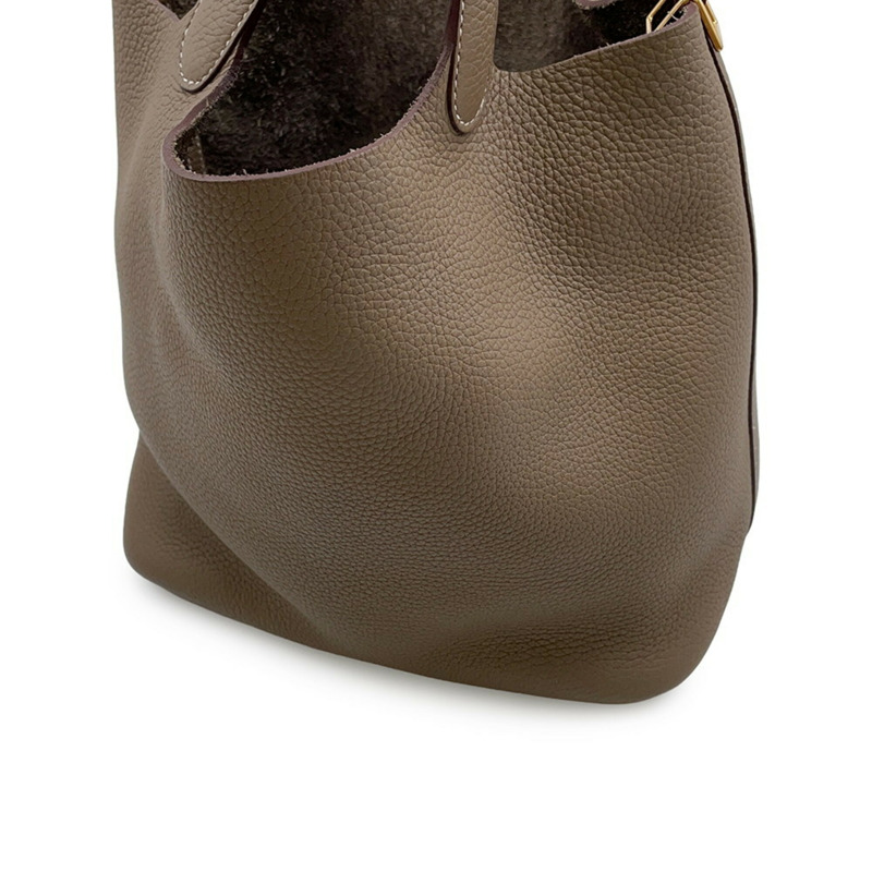 愛馬仕 Picotin Lock MM 手提包，灰褐色，Taurillon Clemence 皮革，Z 字印記。鎖扣，Picotin，女士愛馬仕-5