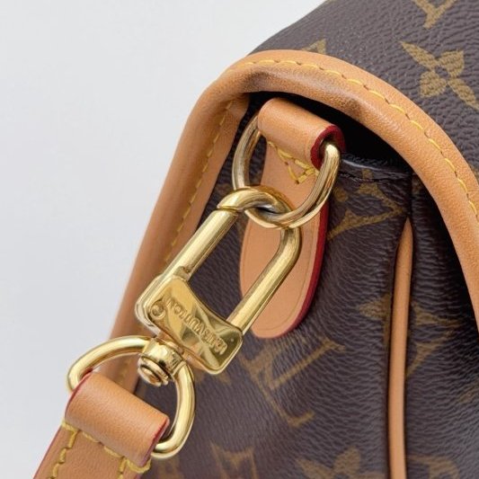 芯片款 路易威登/Louis Vuitton Diane法棍包 米黑肩带-9