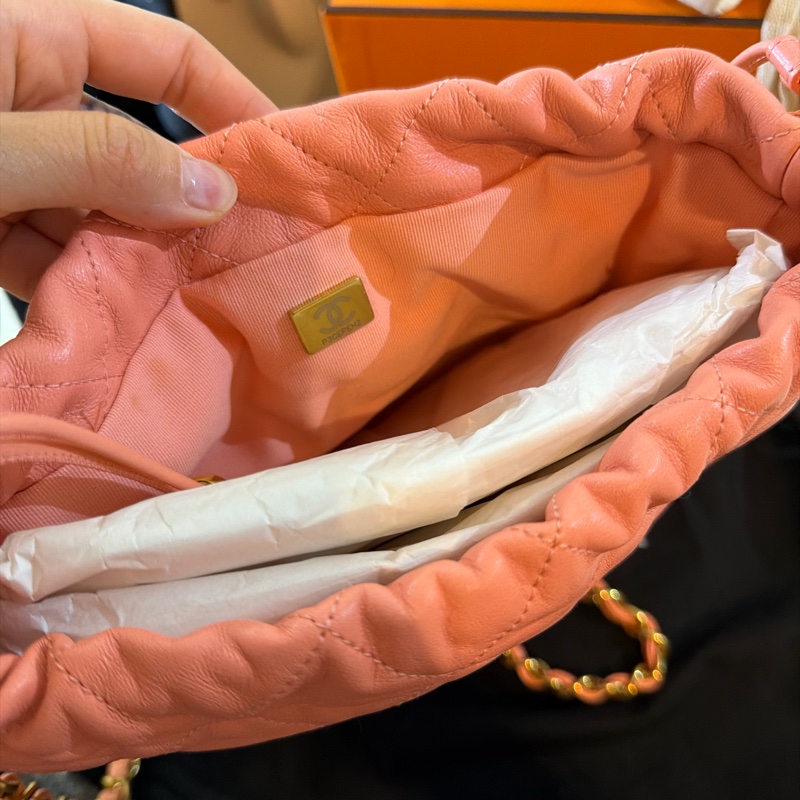 Chanel 珊瑚橘彩鏈包送labubu-4