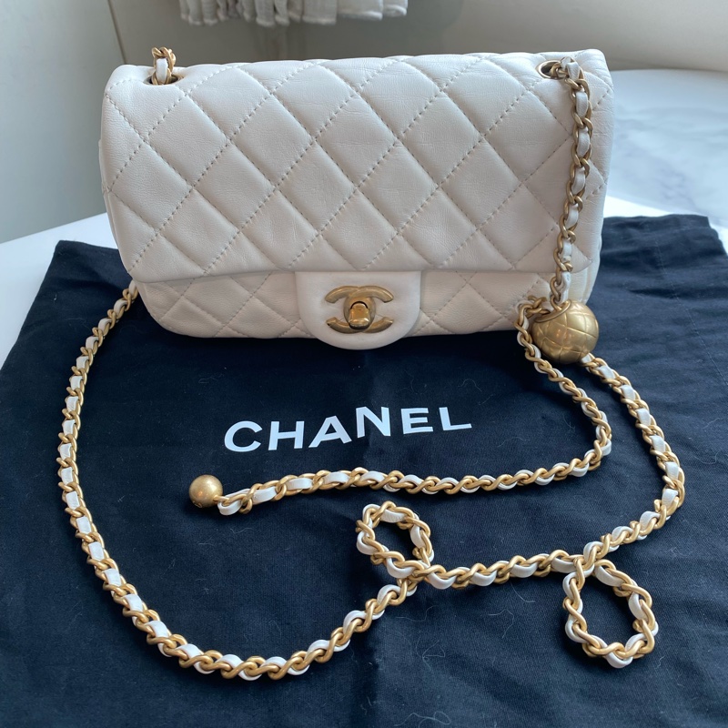 Chanel 白金 cf mini 金球款-0