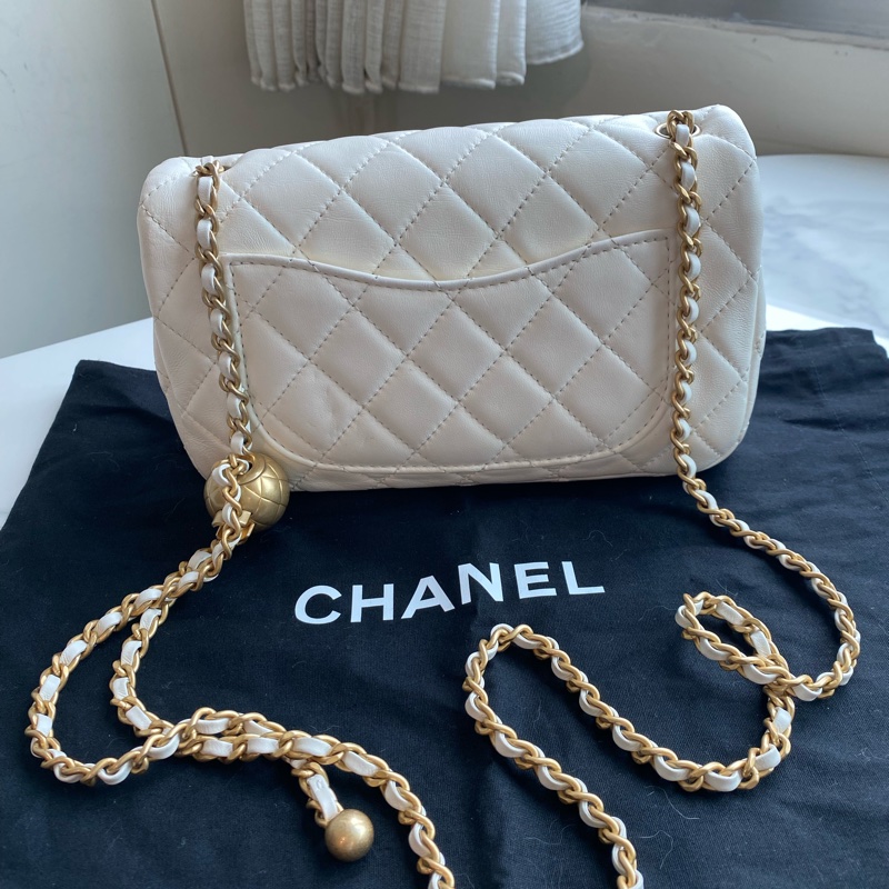 Chanel 白金 cf mini 金球款-1