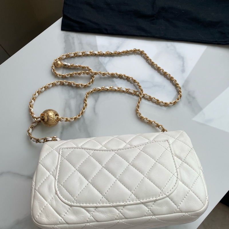 Chanel 白金 cf mini 金球款-3