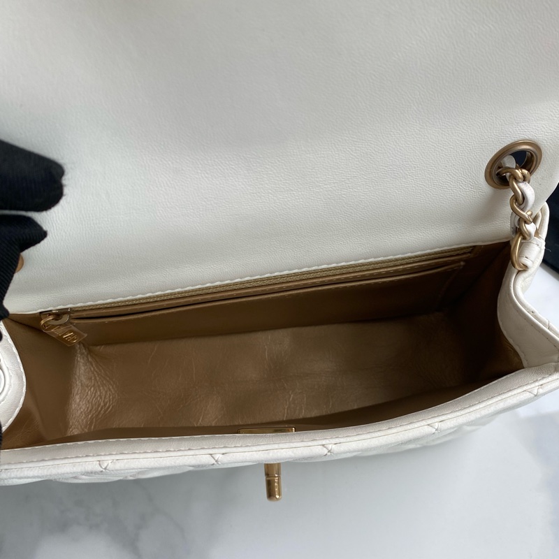 Chanel 白金 cf mini 金球款-8