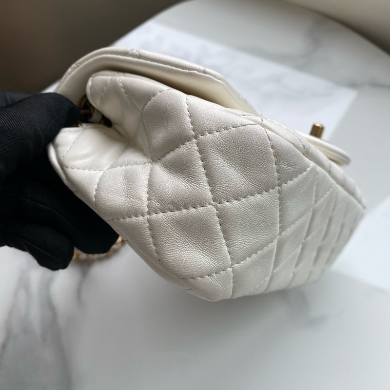 Chanel 白金 cf mini 金球款-12