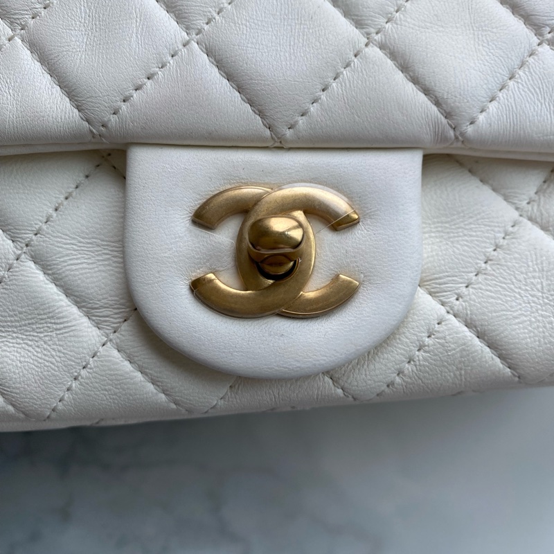 Chanel 白金 cf mini 金球款-16