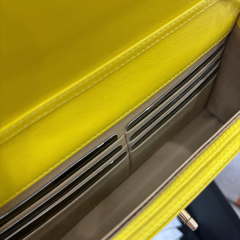 閒置新 香奈兒/Chanel 黃色金球woc鏈條包 芯片款-8