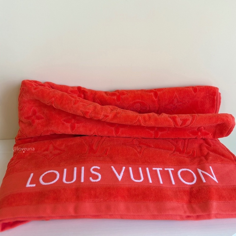 ❣️【NS級-全新閒置品】 LV橘紅沙灘巾150x95cm-0