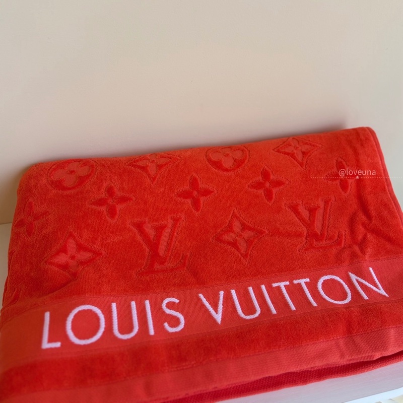 ❣️【NS級-全新閒置品】 LV橘紅沙灘巾150x95cm-1
