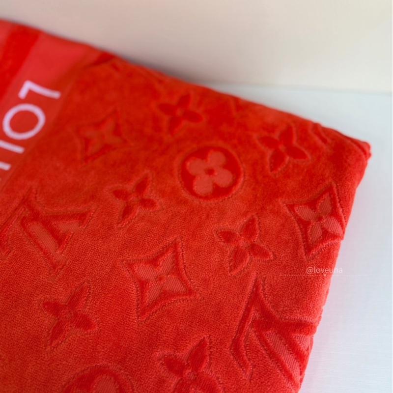 ❣️【NS級-全新閒置品】 LV橘紅沙灘巾150x95cm-2
