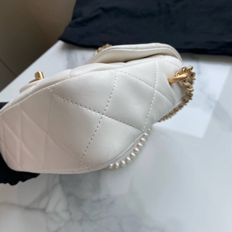Chanel 白金珍珠調節扣 cf mini-6