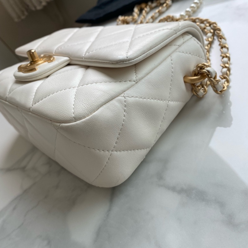 Chanel 白金珍珠調節扣 cf mini-7