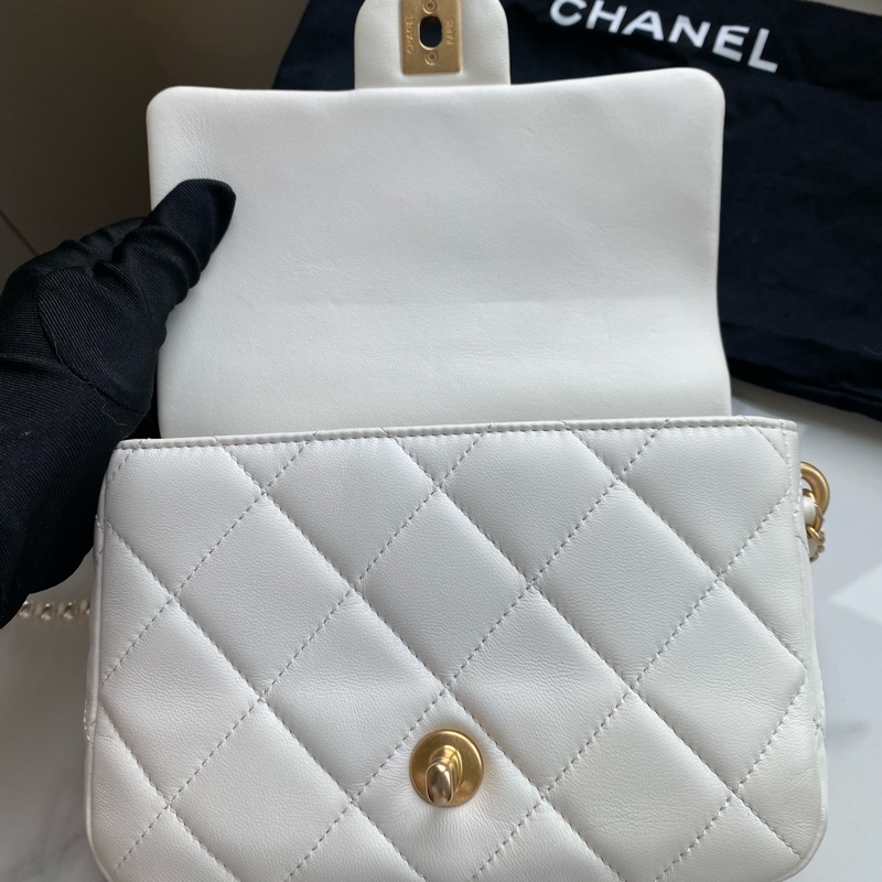 Chanel 白金珍珠調節扣 cf mini-10