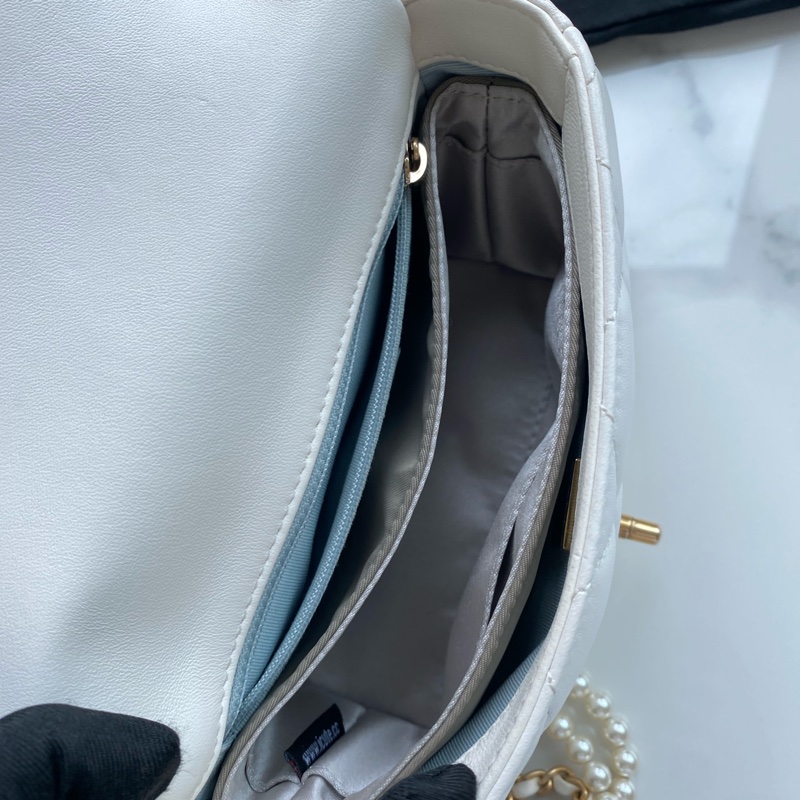 Chanel 白金珍珠調節扣 cf mini-13