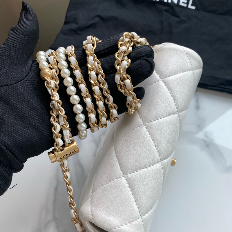 Chanel 白金珍珠調節扣 cf mini-18